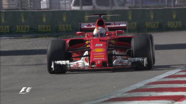 Vettel é o primeiro não-Mercedes a liderar um GP da Rússia na história (Foto: Divulgação/F1)