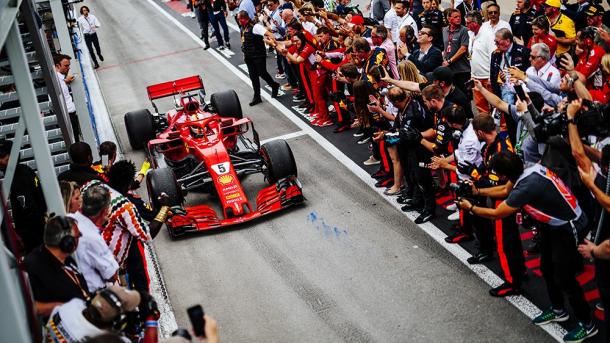 Vettel tras ganar en Canadá | Foto: Scuderia Ferrari