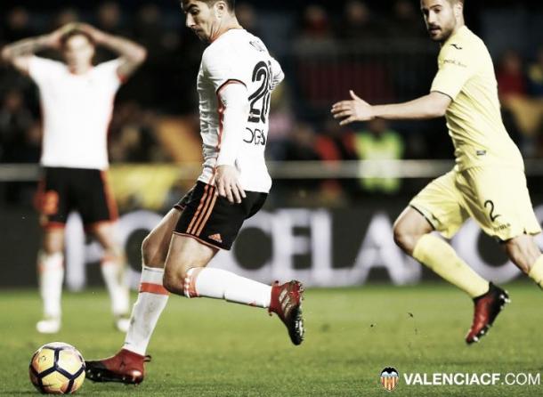 Carlos Soler en su estreno como goleador valencianista. Fuente: Valencia CF
