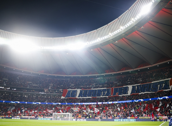 Tifo del partido contra el Inter/Club Atlético de Madrid 