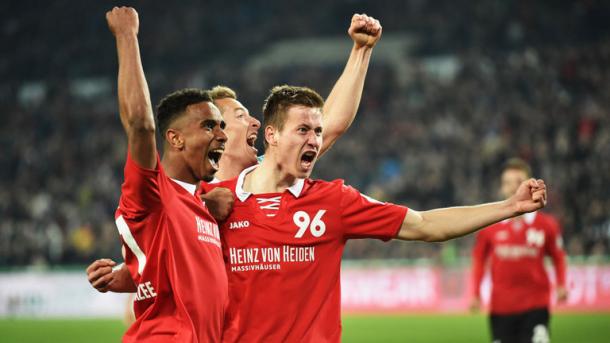 Waldemar Anton (C) celebrates his first goal. | Image source: Sky Sports