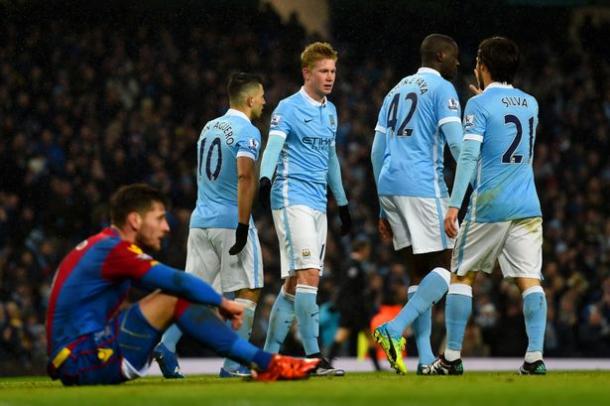 Los jugadores celebran un gol el pasado fin de semana ante el Crystal Palace. Foto: Manchester Evening News