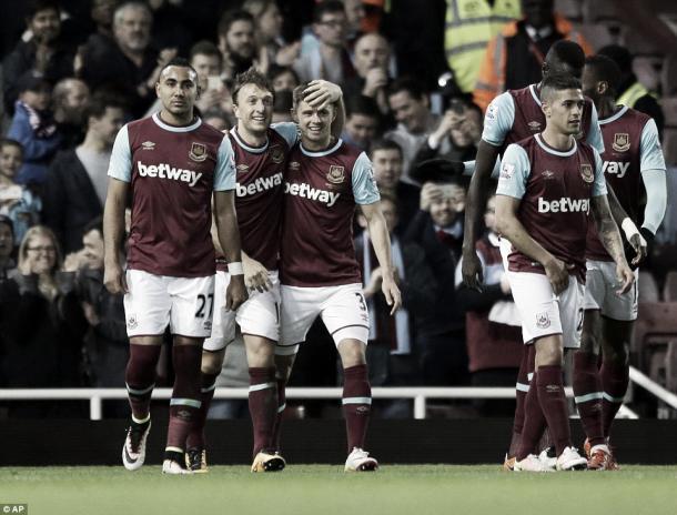 Above: West Ham United celebrate during their 3-1 win over Watford | Photo: AP