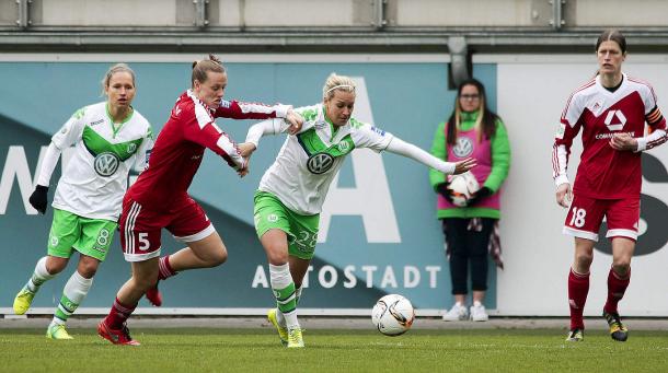 Wolfsburg won in last weekend's crunch clash against 1. FFC Frankfurt. | Source: DFB.de