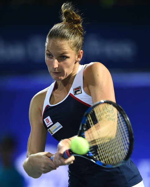Karolina Pliskova, days after triumphing in Doha, fell in the opening round of the Dubai Duty Free Tennis Championships | Photo: Tom Dulat/Getty Images Europe