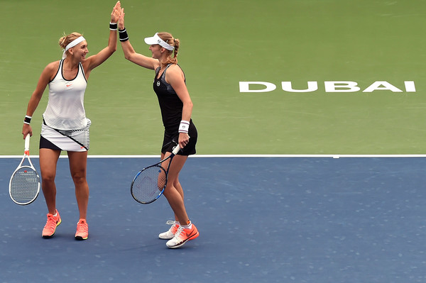 Ekaterina Makarova and Elena Vesnina would be pleased with their win today | Photo: Tom Dulat/Getty Images Europe