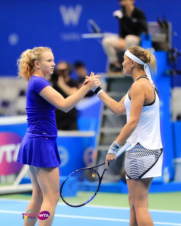 Hradecka and Siniakova in Taipei City | Photo: WTA Taiwan Open