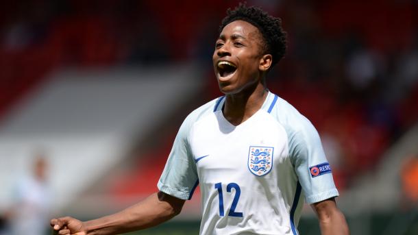 Walker-Peters celebrates England's second goal | Photo: UEFA.com