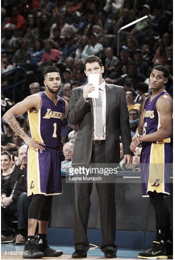 Coach Luke Walton will look to improve his team's defensive effort next time out, Mandatory Copyright Notice: Copyright 2016 NBAE Photo by Layne Murdoch/NBAE via Getty Images)