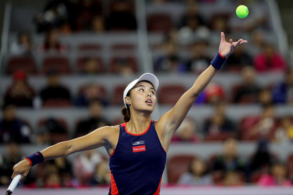 Wang's serving was impressive in the final set | Photo: Emmanuel Wong/Getty Images AsiaPac