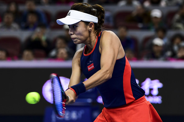 This was Wang Qiang's first meeting with Muguruza | Photo: Getty Images AsiaPac