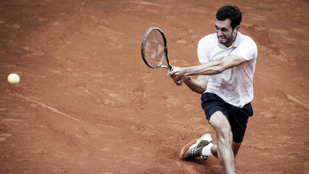 Ward struggled on the clay in Belgrade (Picture from Sky Sports)