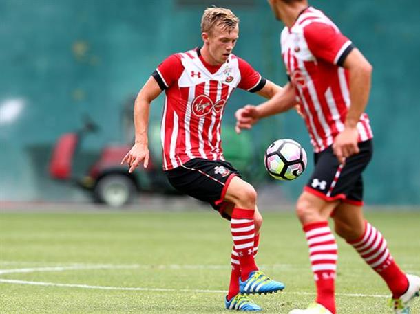 Ward-Prowse getting his first minutes of the pre-season. Photo source: Saintsfc