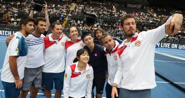 Japan Warriors take a selfie after their victory on Saturday. Photo: IPTL