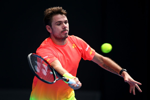 Stan Wawrinka hits a forehand during his fourth round loss.(Photo: Mark Kolbe/Getty Images)