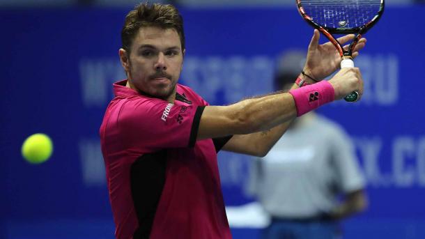 Stan Wawrinka hits a backhand during the St. Petersburg Open. Photo: ATP World Tour