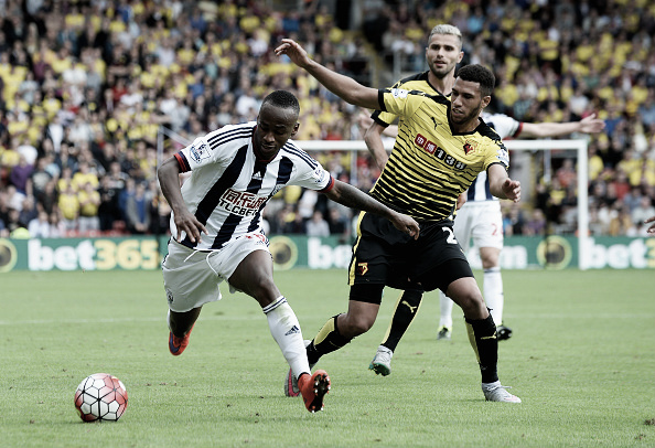 Berahino fights for the ball in the August fixture (Getty Images)