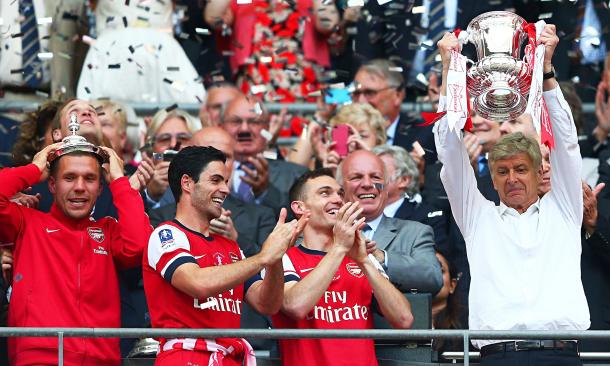 Wenger lifted his first trophy in nine years in 2014 (Getty)