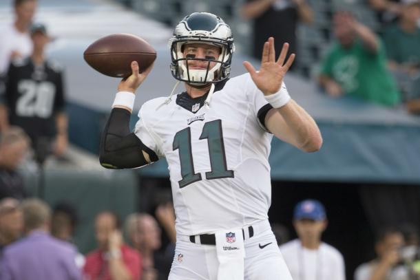 Carson Wentz has proven to be a draw for offensive playmakers this offseason | Mitchell Leff, Getty Images