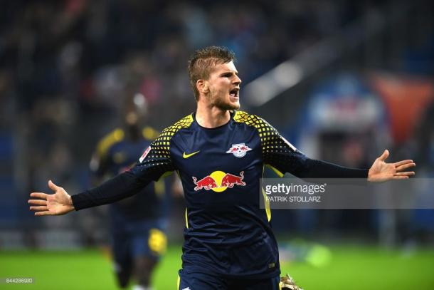 Timo Werner celebrates his goal on Saturday. Source | Getty Images.