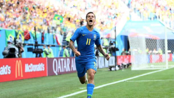 Alegria do menino Coutinho em abrir o placar aos 46' do segundo tempo (Fifa/Getty Images)