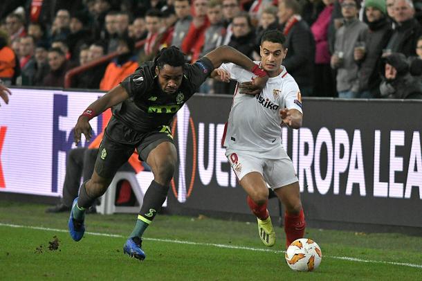 Ben Yedder en el partido contra Standard de Lieja | Foto: Sevilla FC