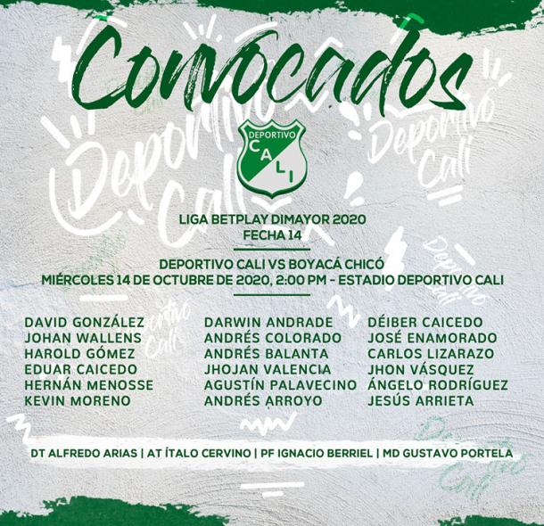Foto: Twitter Deportivo Cali