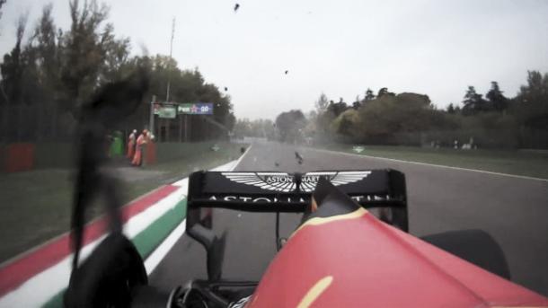 Pinchazo de Verstappen (Fuente: F1.com)