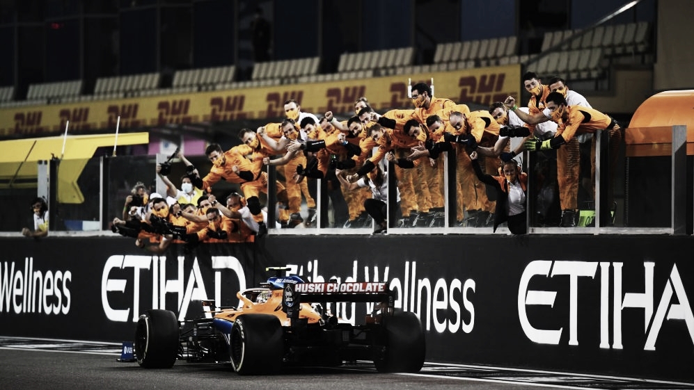 McLaren celebrando el tercer puesto en el mundial de constructores (Fuente: F1)