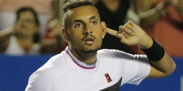 Polémico gesto de Kyrgios luego del partido Foto: BA Tenis