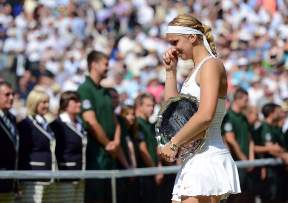 Sabine Lisicki after her loss at the 2013 Wimbledon final. Grass is widely considered the German's strongest surface (Getty/WireImage/Karwai Tang)