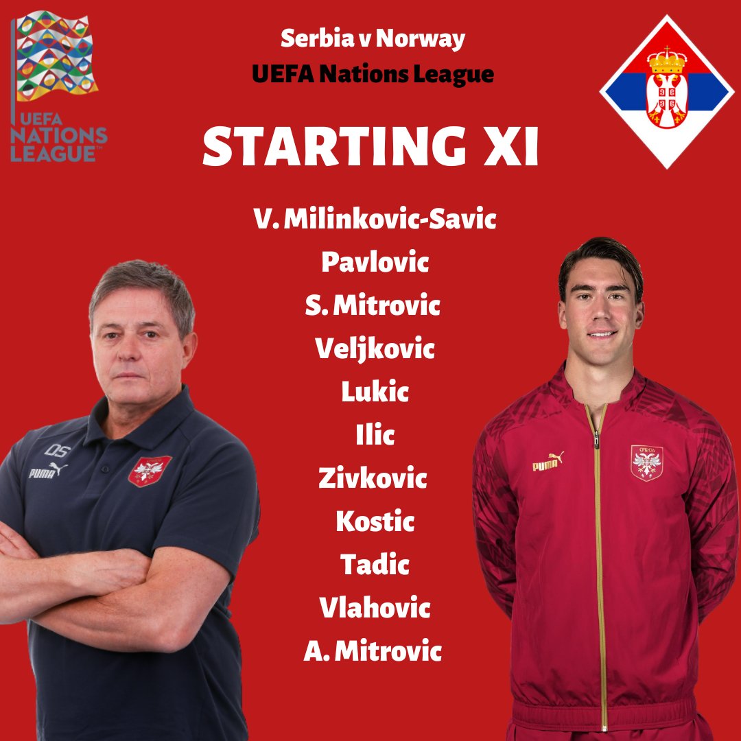 Serbia starting XI/Image: SerbianFooty