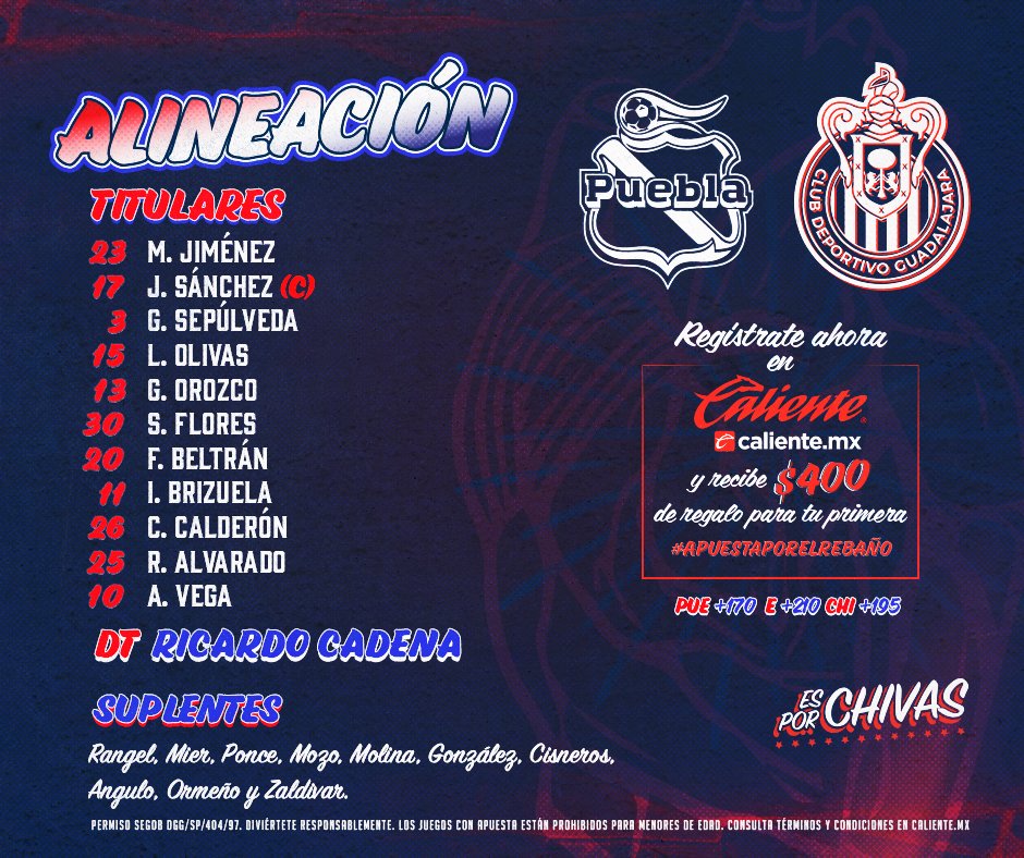 Chivas starting XI/image: Chivas