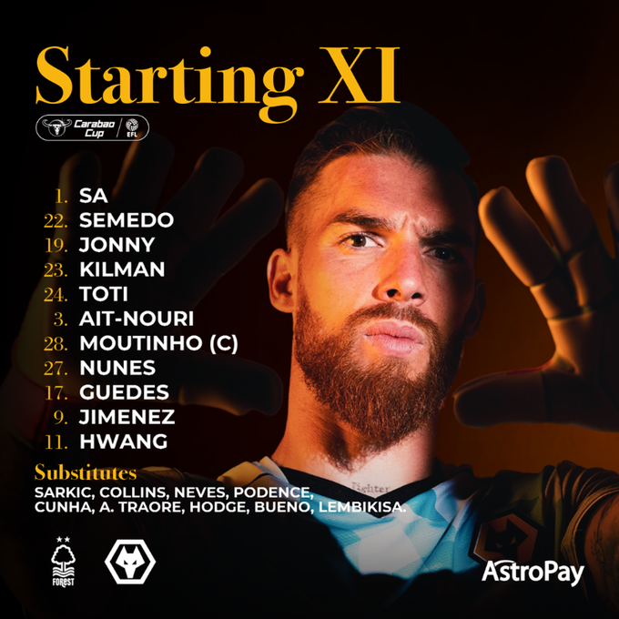 XI Inicial Wolves/Imagen: Wolves