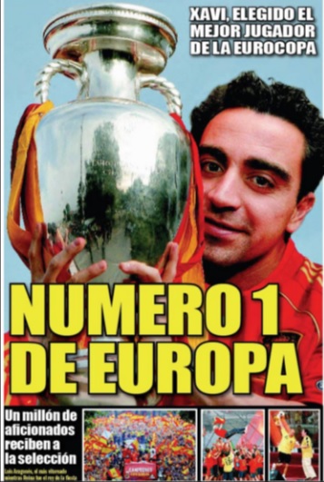 Cover in press after Euro 2008 win | Photo: Spanish Federation