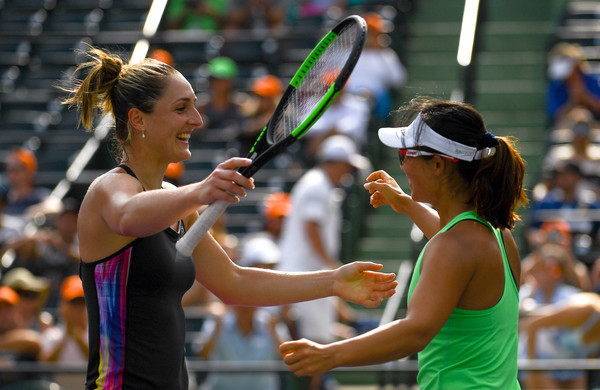 Dabrowski and Xu celebrates their triumph in Miami | Photo: Rob Foldy/Getty Images North America