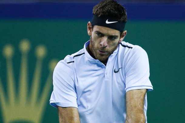 Photo Source: Yifan Ding/Getty Images- Juan Martin Del Potro using his two-handed backhand before the fall.