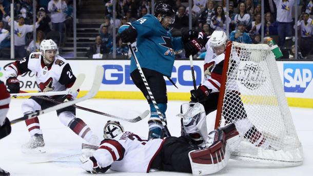 Another tough loss for the struggling Arizona Coyotes. They lost in overtime to the San Jose Sharks. (Photo: nhl.com)