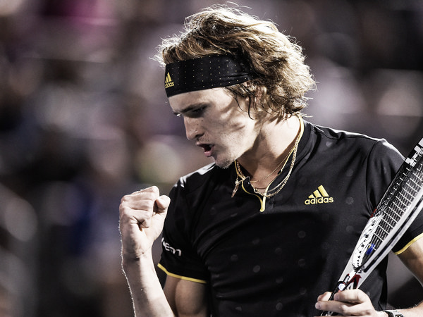 Alexander Zverev celebra un punto durante su partido de semifinales en Montreal. Foto: zimbio.com