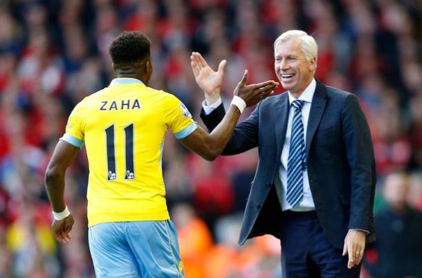 Zaha has reportedly told Pardew that he wants to join Spurs. Photo source: The Mirror.