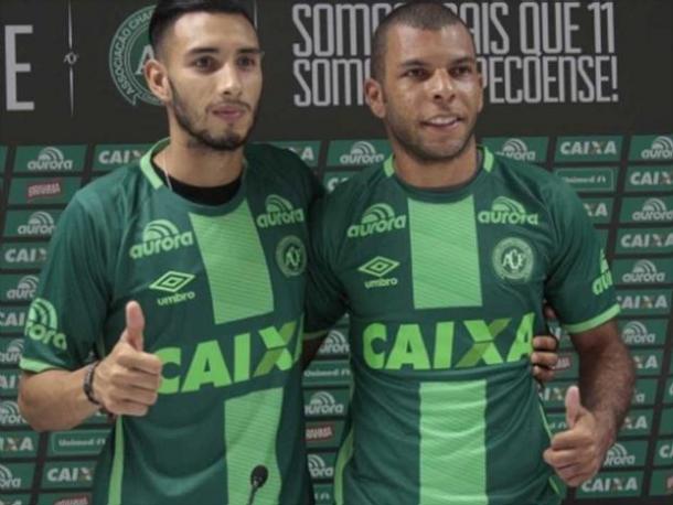 Emilio Zeballos y Amaral llegaron este 2017 a Chapecoense. | Foto: Chapecoense