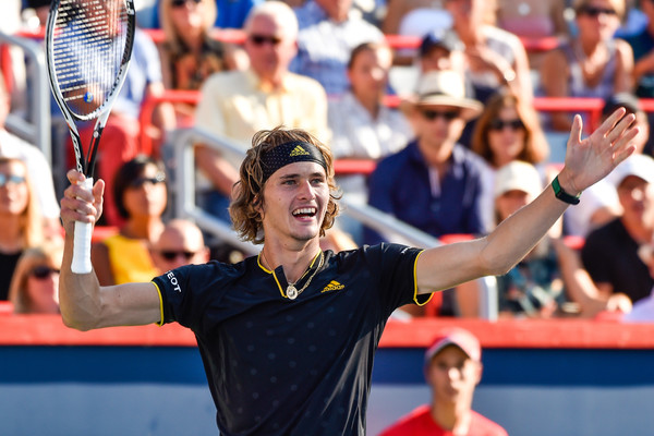 Zverev celebrates his win last week in Montreal. Photo: Minas Panagiotakis/Getty Images