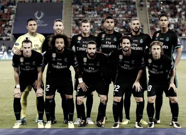 Los once titulares que salieron a la cancha | Foto: Real Madrid C.F.