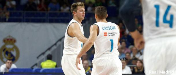 Doncic y Causeur están conectando bien en la pista (ACB.com)