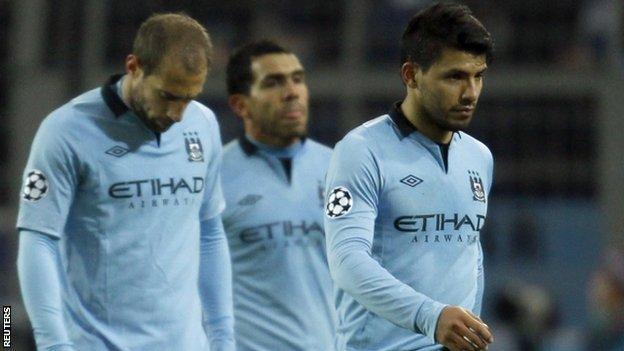 Frustración de los jugadores del Man City | Imagen: BBC.com