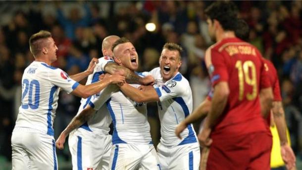 Slovakia defeated Spain during qualification (photo: Getty Images)