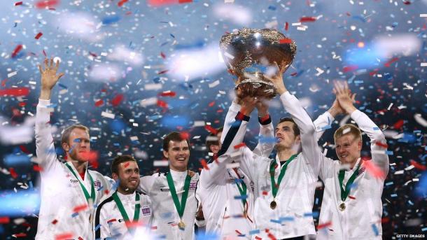 Evans was part of Great Britain's Davis Cup winning team last year. Photo: Getty