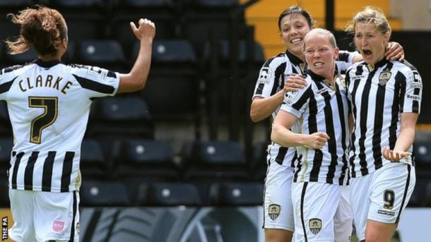 Ellen White celebrates scoring the winner against Doncaster | Photo: BBC Sport