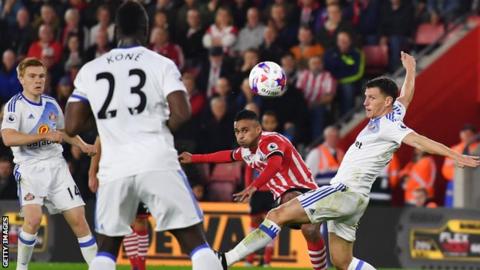 Boufal's fantastic strike lit up a dull night at St Mary's. Photo: Getty.