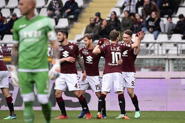 Imagen del último partido del Torino. Foto: torinofc.it